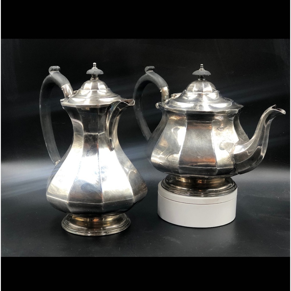 Vintage GW S&M Hard Soldered bps (EP copper, brass, nickel) Teapot and CoffeePot